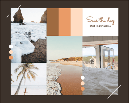 Mood Boards template: Seas The Day Beach Mood Board (Created by Visual Paradigm Online's Mood Boards maker)