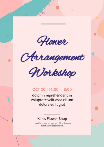 Flower Arrangement Workshop Flyer