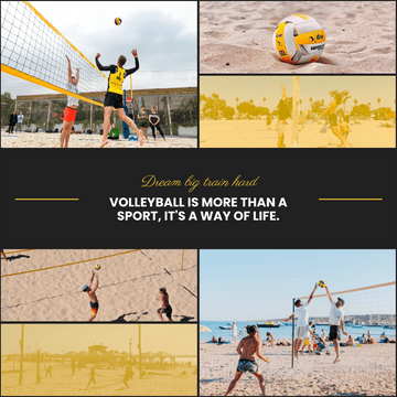 Photo Collages template: Volleyball Training Photo Collage (Created by Visual Paradigm Online's Photo Collages maker)