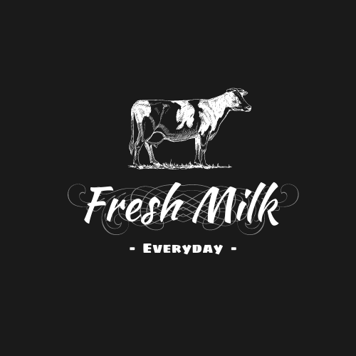 Logo template: Illustrated Cow Logo Created For Fresh Milk Company (Created by InfoART's Logo maker)