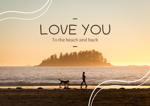 Editable postcards template:Love You Postcard