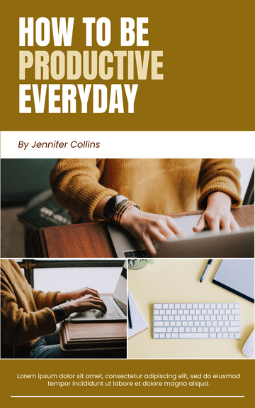 Book Cover template: How To Be Productive Everyday Book Cover (Created by InfoART's  marker)
