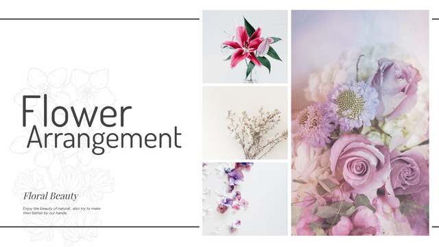 YouTube Channel Arts template: Flower Arrangement Learning YouTube Channel Art (Created by Visual Paradigm Online's YouTube Channel Arts maker)