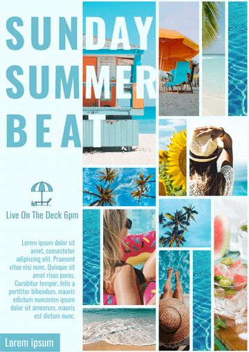 Posters template: Sunday Summer Beat Poster (Created by Visual Paradigm Online's Posters maker)