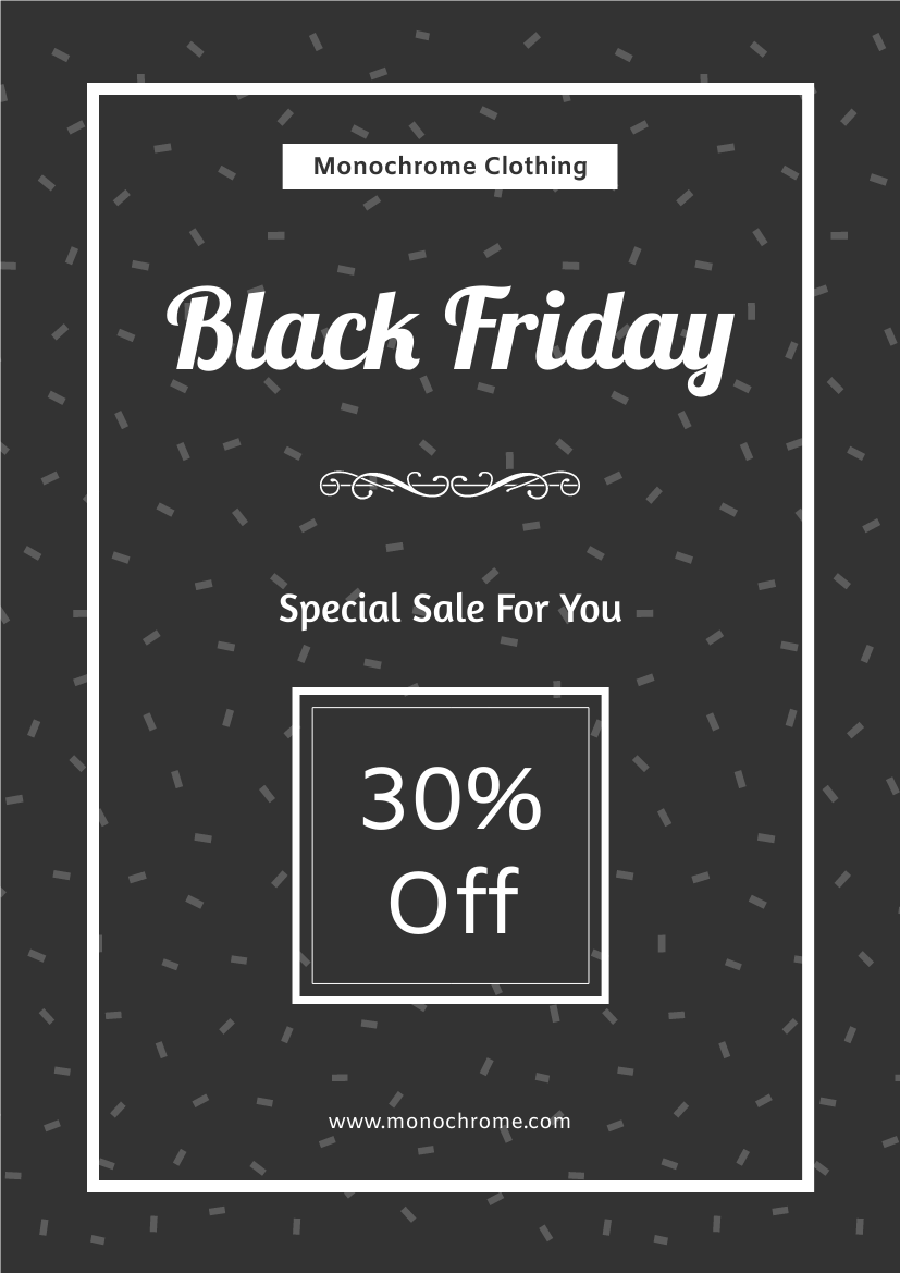 Flyer template: Clothing Store Black Friday Sale Flyer (Created by InfoART's Flyer maker)