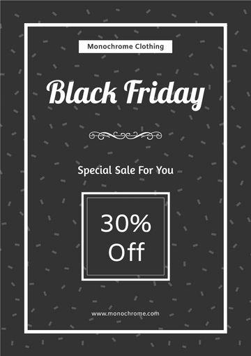 Flyer template: Clothing Store Black Friday Sale Flyer (Created by Visual Paradigm Online's Flyer maker)