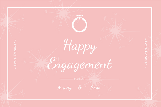 Greeting Card template: Happy Engagement Greeting Card (Created by Visual Paradigm Online's Greeting Card maker)