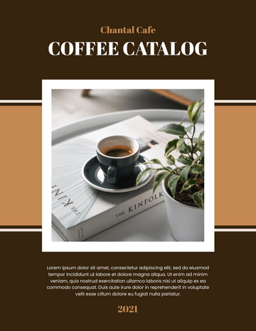 Catalogs template: Coffee Catalog (Created by Visual Paradigm Online's Catalogs maker)