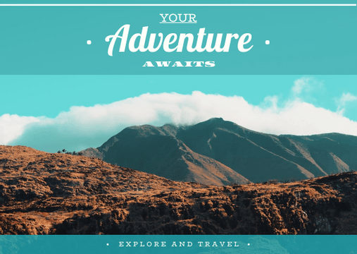 Postcard template: Your Adventure Awaits Postcard (Created by Visual Paradigm Online's Postcard maker)