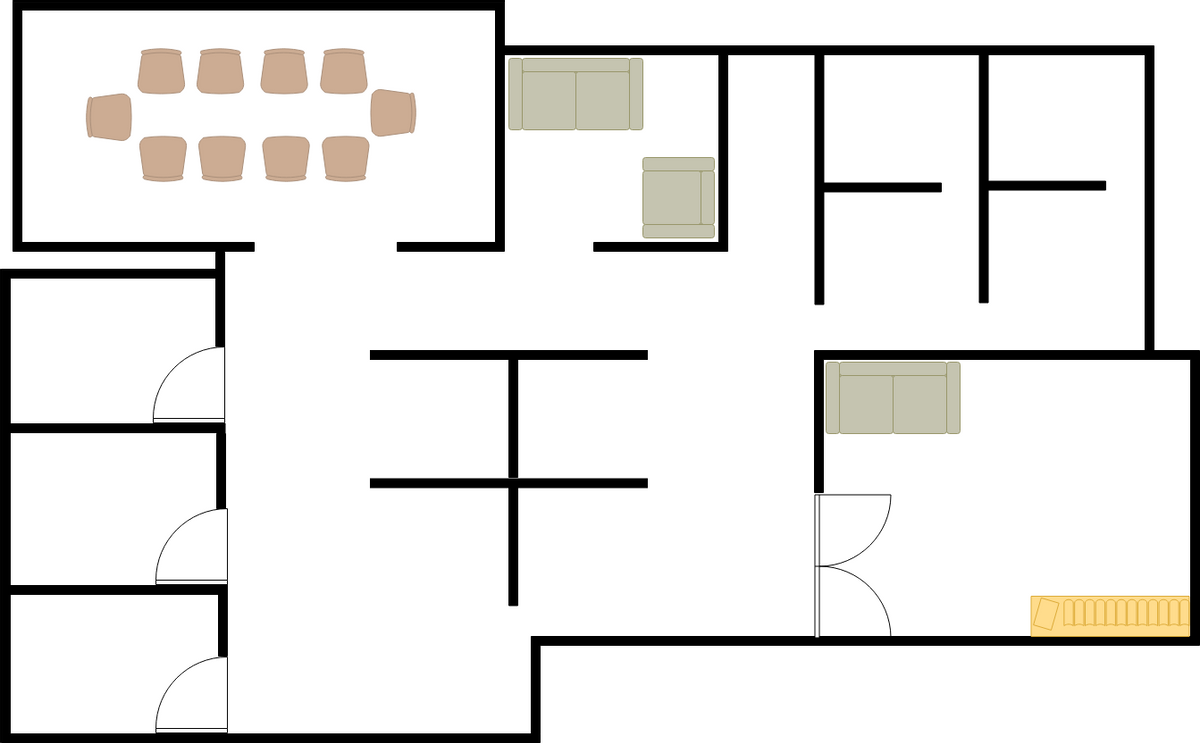 座位表 template:  办公室布局座位图 (Created by Diagrams's 座位表 maker)