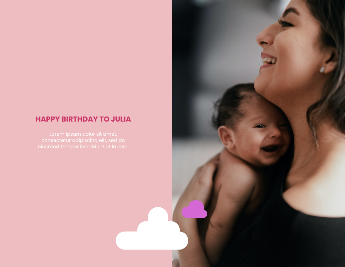 Baby Girl Birthday Celebration Photo Book