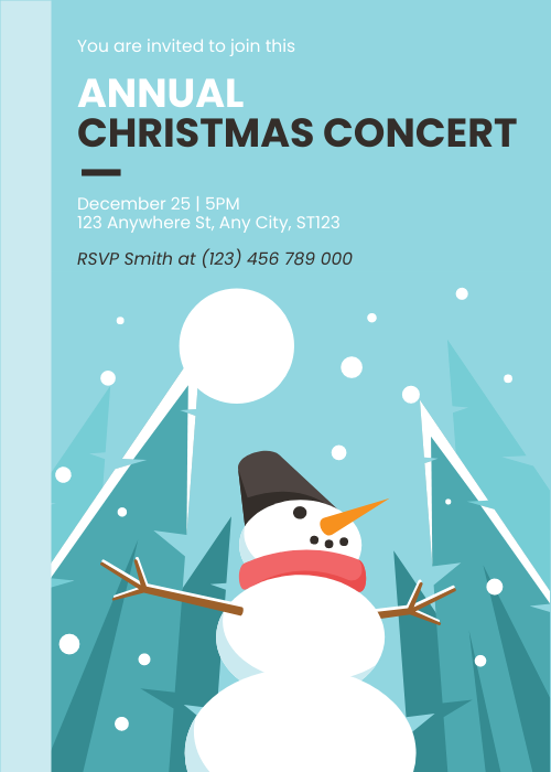 Annual Christmas Concert Invitation