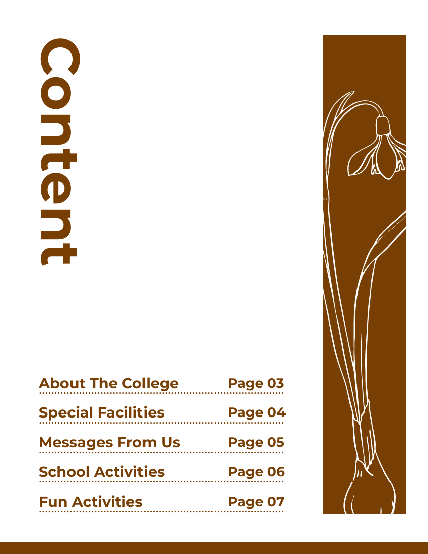 Prospectuses template: International College Prospectus (Created by Visual Paradigm Online's Prospectuses maker)