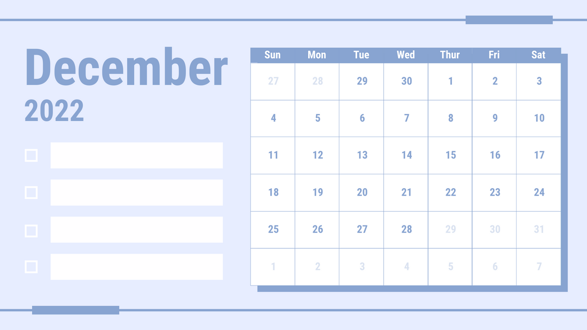 Calendar 模板。 Simple Calendar 2022 With Notes (由 Visual Paradigm Online 的Calendar軟件製作)