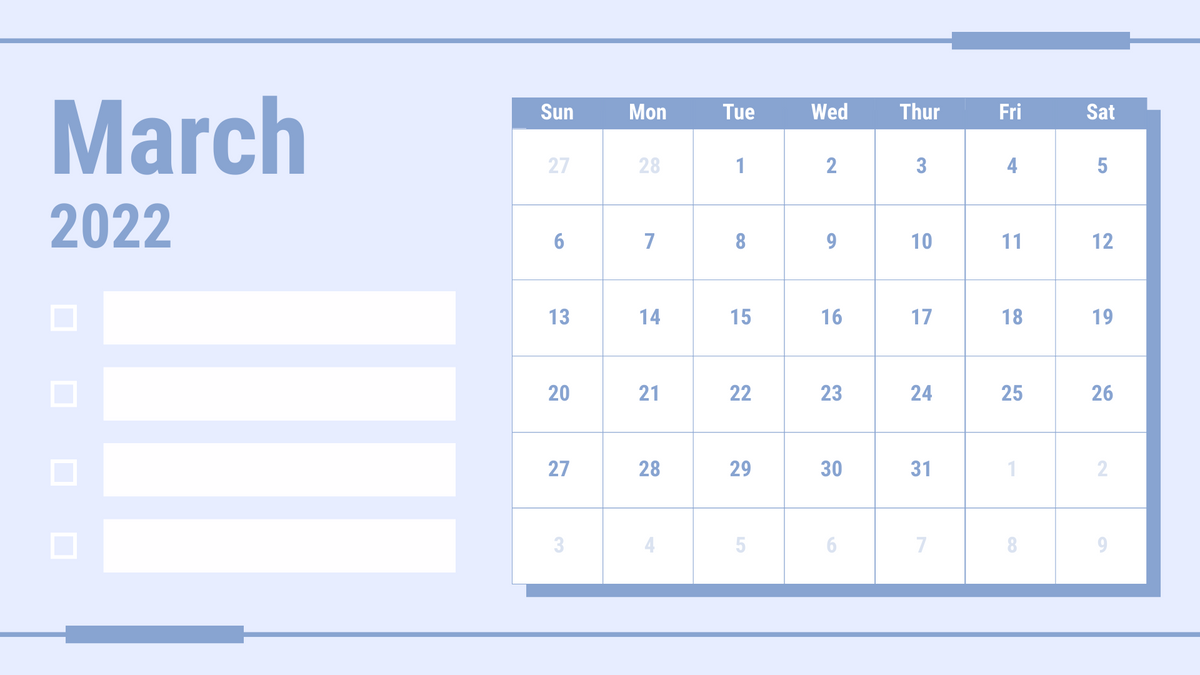 Calendar 模板。Simple Calendar 2022 With Notes (由 Visual Paradigm Online 的Calendar软件制作)