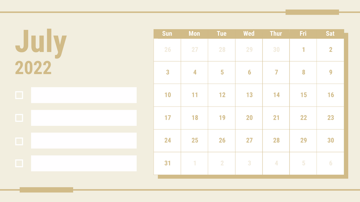 Calendar template: Simple Calendar 2022 With Notes (Created by Visual Paradigm Online's Calendar maker)