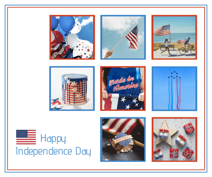 Facebook Post template: Happy 4th of July Facebook Post (Created by InfoART's  marker)