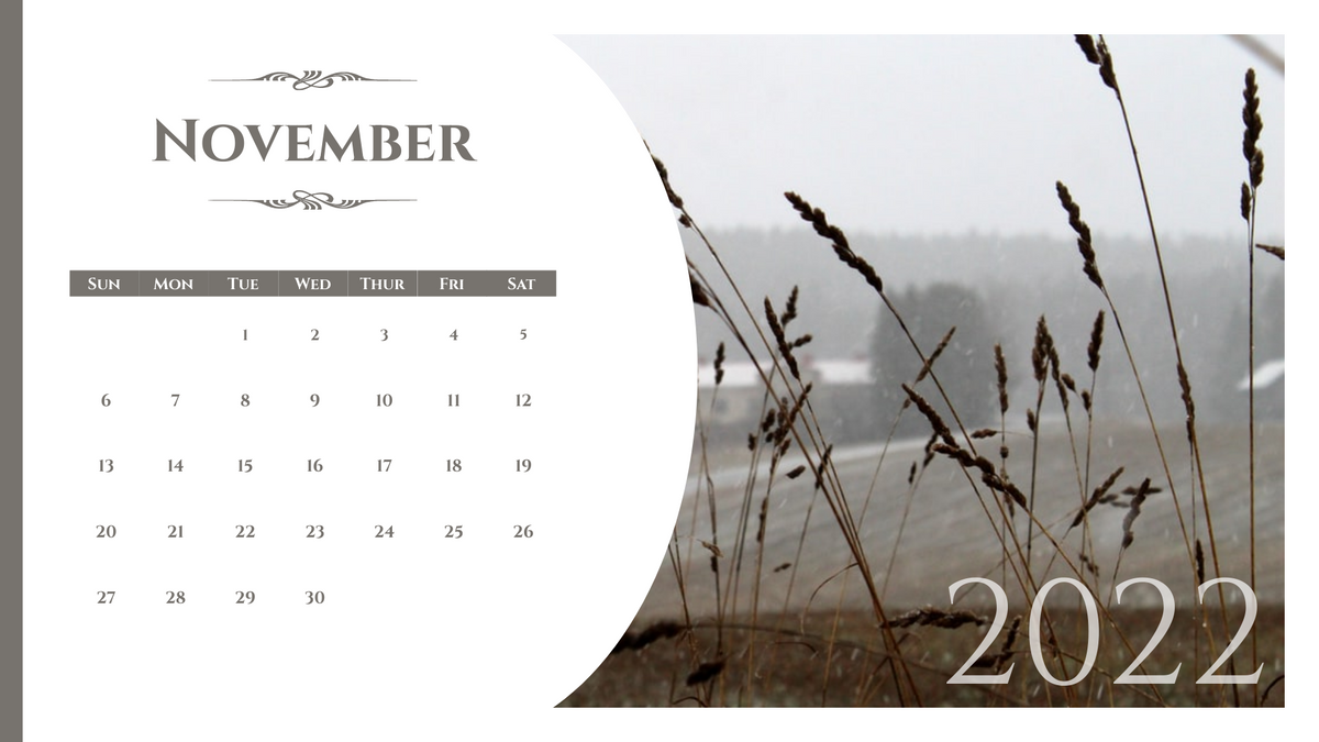 Natural Landscape Calendar 2022