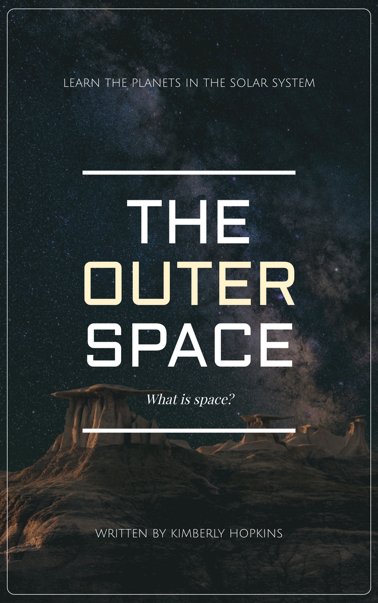 Book Cover template: The Outer Space Science Fiction Book Cover (Created by InfoART's Book Cover maker)