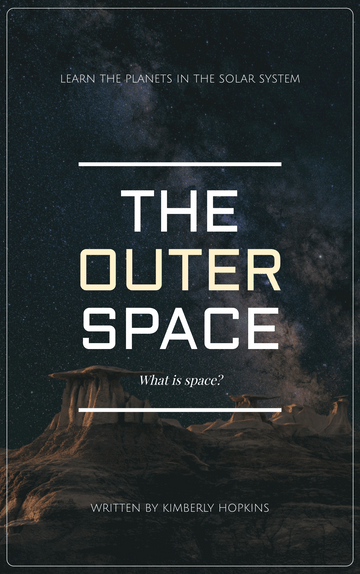 Editable bookcovers template:The Outer Space Science Fiction Book Cover