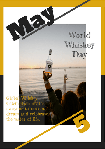 Editable flyers template:World Whiskey Day Flyer
