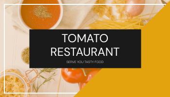 Bold Yellow Tomato Restaurant Business Card 