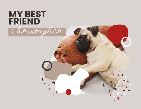 寵物照相簿 template: Happy Doggie Pet Photo Book (Created by InfoART's  marker)