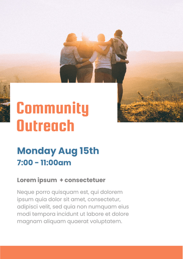 Flyer template: Community Outreach Flyer (Created by Visual Paradigm Online's Flyer maker)