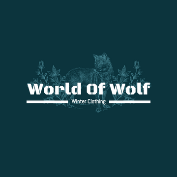 Logo template: Winter Clothing Brand Logo Generated With Illustrations Of Wolf And Plant (Created by Visual Paradigm Online's Logo maker)