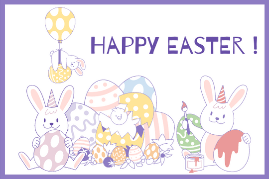 Festival Illustration template: Happy Easter Rabbit Illustration (Created by Visual Paradigm Online's Festival Illustration maker)