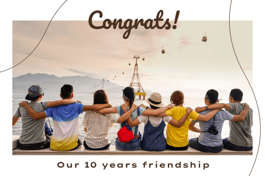 Greeting Card template: Congrats Friendship Greeting Card (Created by Visual Paradigm Online's Greeting Card maker)