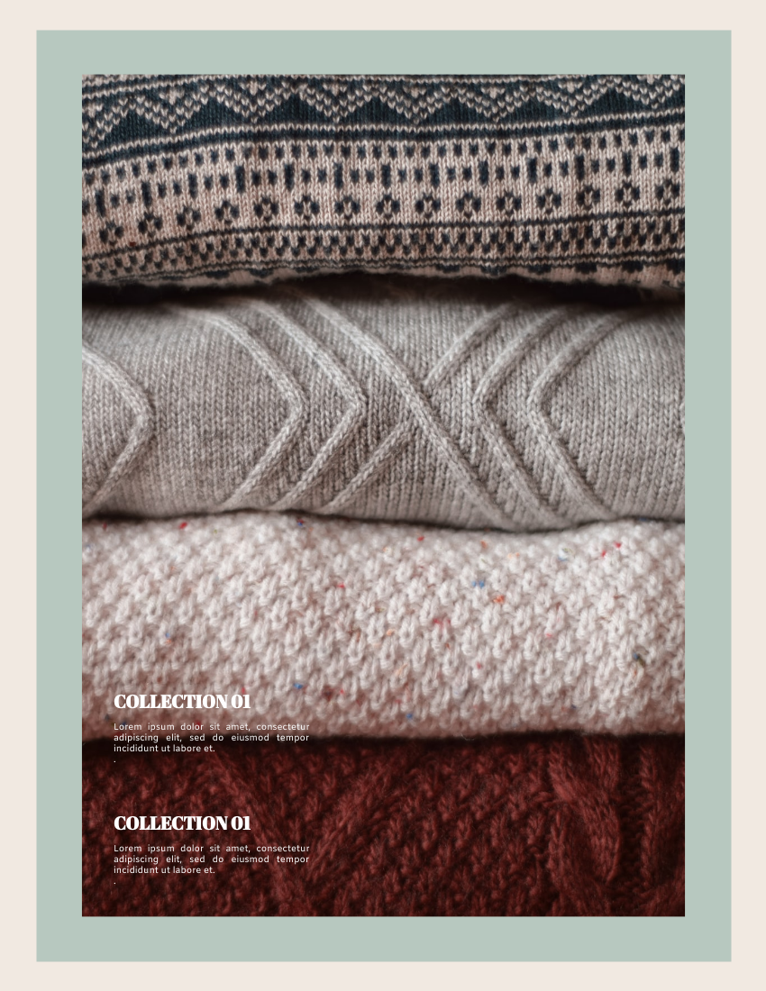 Lookbook template: Sweater Weather Lookbook (Created by Visual Paradigm Online's Lookbook maker)