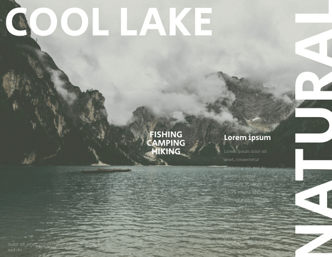 Editable brochures template:Lake View Brochure