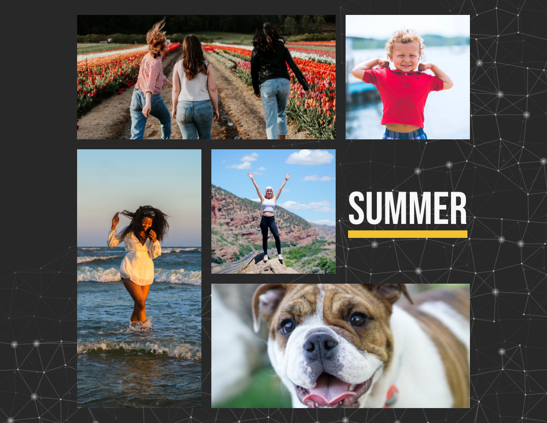 Year in Review Photo Book template: Modern Dark Theme Year in Review Photo Book (Created by PhotoBook's Year in Review Photo Book maker)