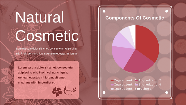Pie Chart template: Natural Cosmetic Pie Chart (Created by InfoART's  marker)