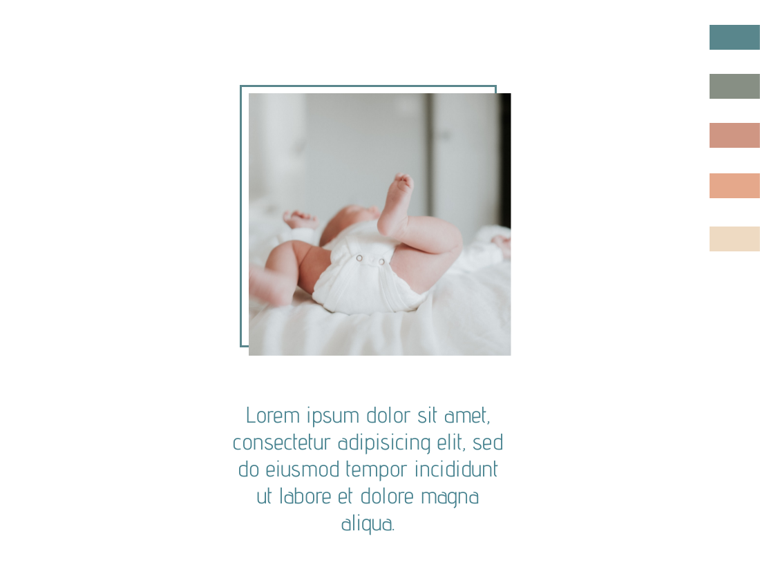 家庭照片簿 模板。Welcome Baby Family Photo Book (由 Visual Paradigm Online 的家庭照片簿软件制作)