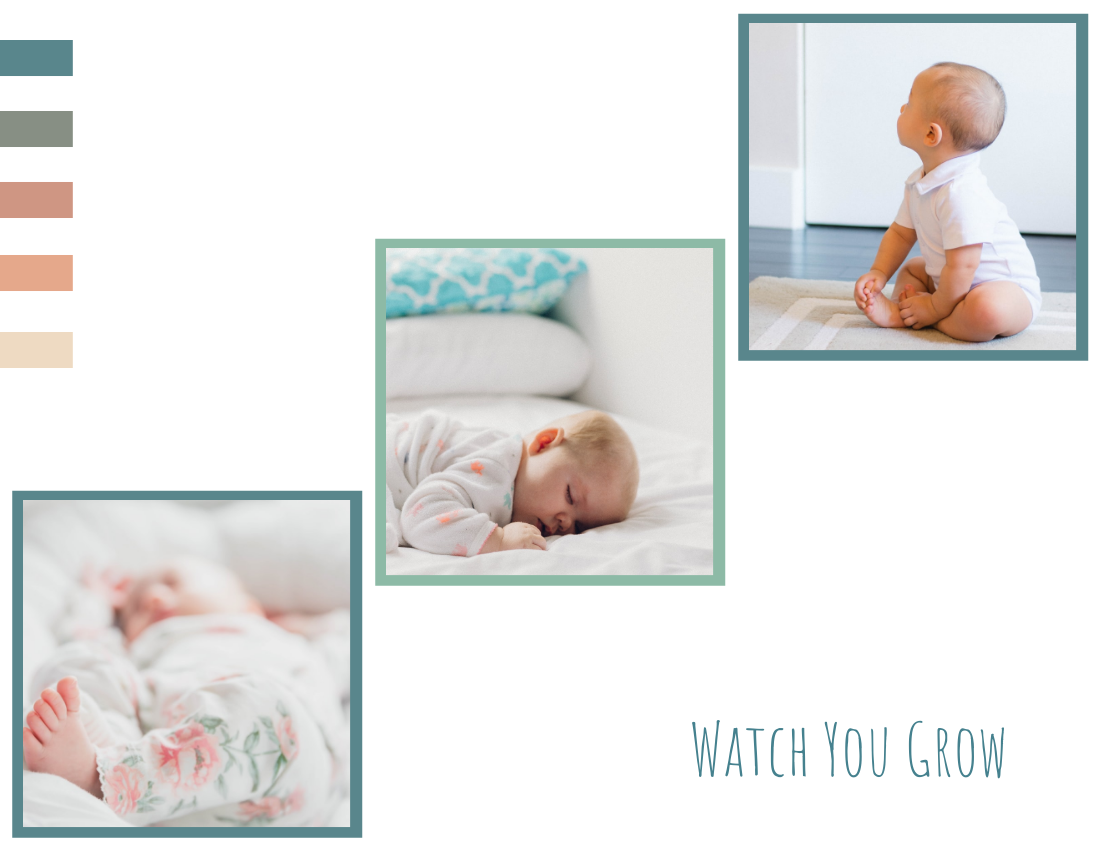 家庭照片簿 模板。 Welcome Baby Family Photo Book (由 Visual Paradigm Online 的家庭照片簿軟件製作)