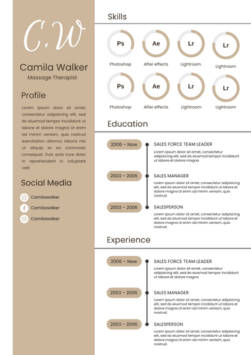 Resume template: Peanut Brown Resume (Created by Visual Paradigm Online's Resume maker)