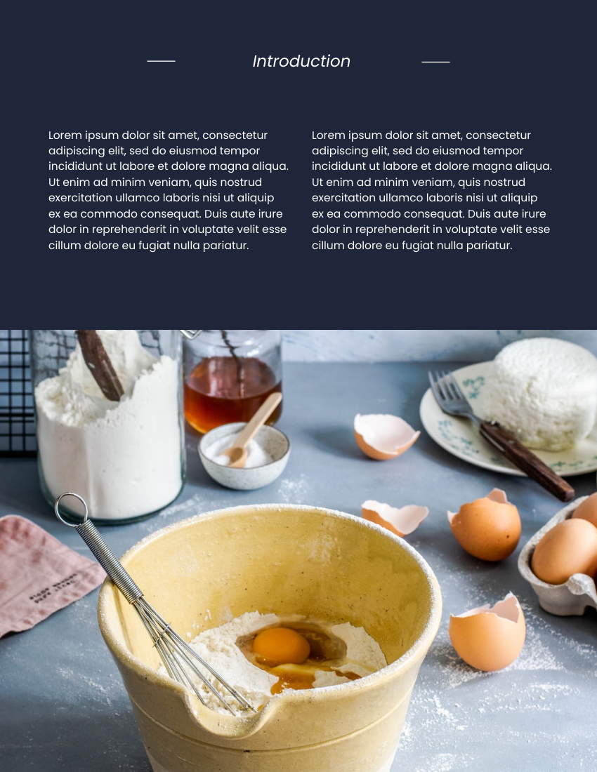 小册子 模板。Baking Booklet For Young Chefs (由 Visual Paradigm Online 的小册子软件制作)