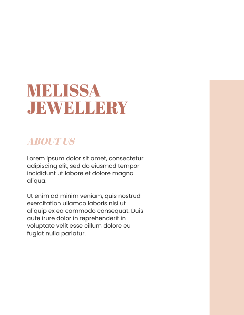 产品目录 模板。Jewelry Catalog (由 Visual Paradigm Online 的产品目录软件制作)