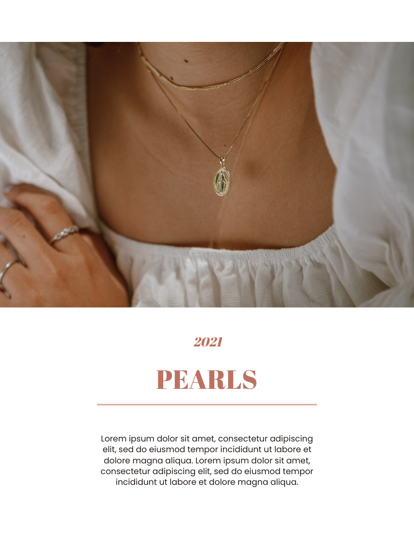 產品目錄 模板。 Jewelry Catalog (由 Visual Paradigm Online 的產品目錄軟件製作)