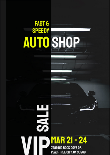 Poster template: Auto Shop Sale Poster (Created by Visual Paradigm Online's Poster maker)
