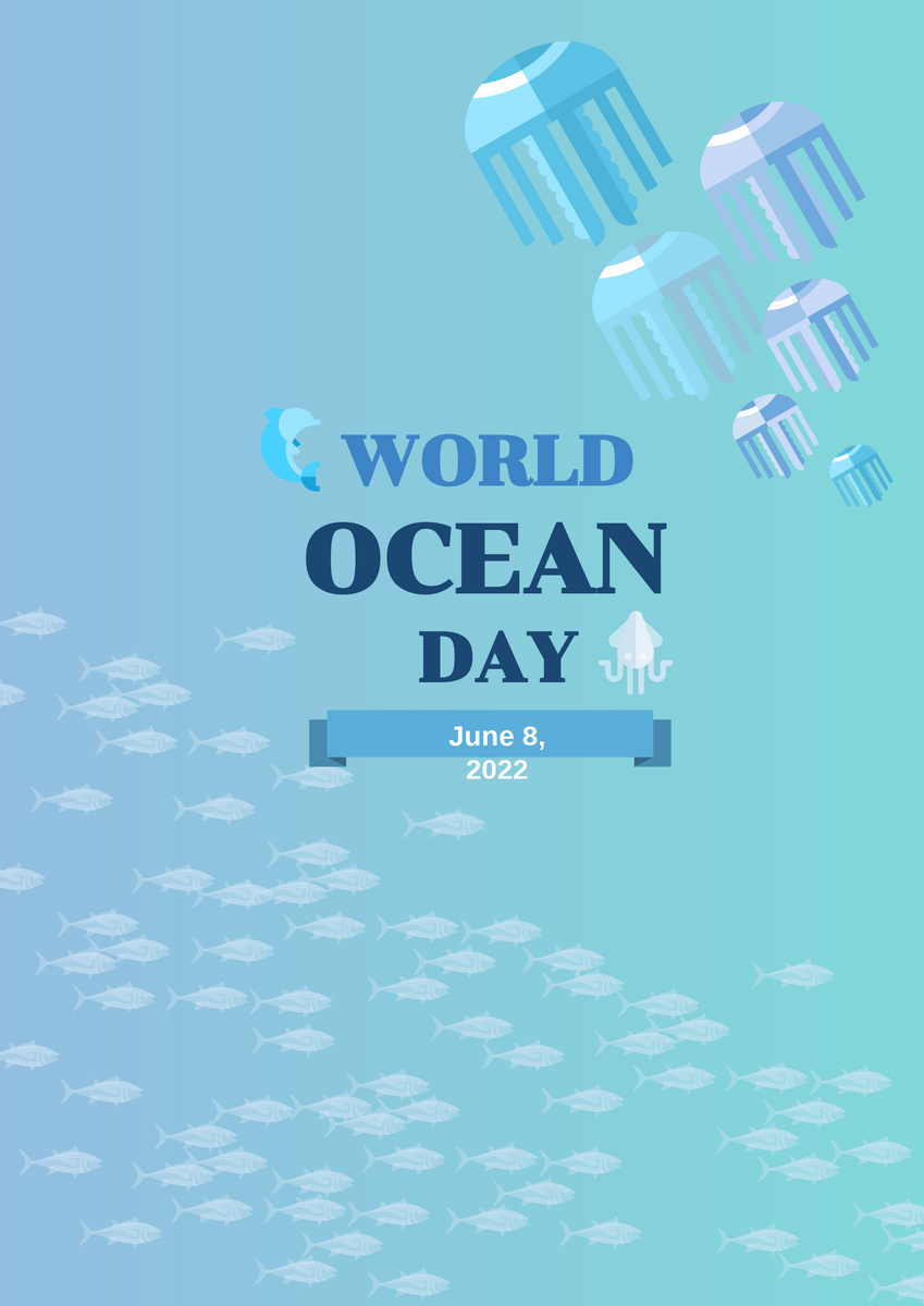 Poster template: World Ocean Day Poster (Created by InfoART's Poster maker)