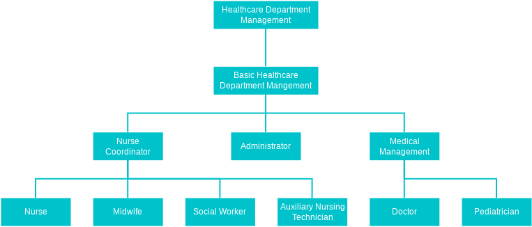 Organization Chart template: Healthcare Department Organization Chart (Created by Visual Paradigm Online's Organization Chart maker)