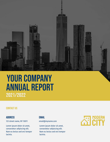 Reports template: Professional Annual Report Reports (Created by Visual Paradigm Online's Reports maker)