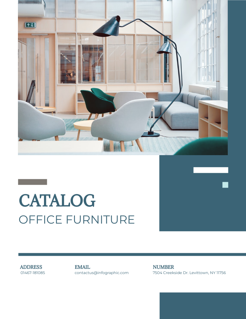 產品目錄 模板。 Office Furniture Cataog (由 Visual Paradigm Online 的產品目錄軟件製作)