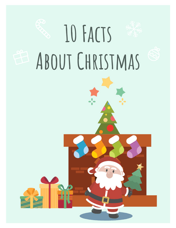 Booklets template: 10 Facts About Christmas (Created by Visual Paradigm Online's Booklets maker)