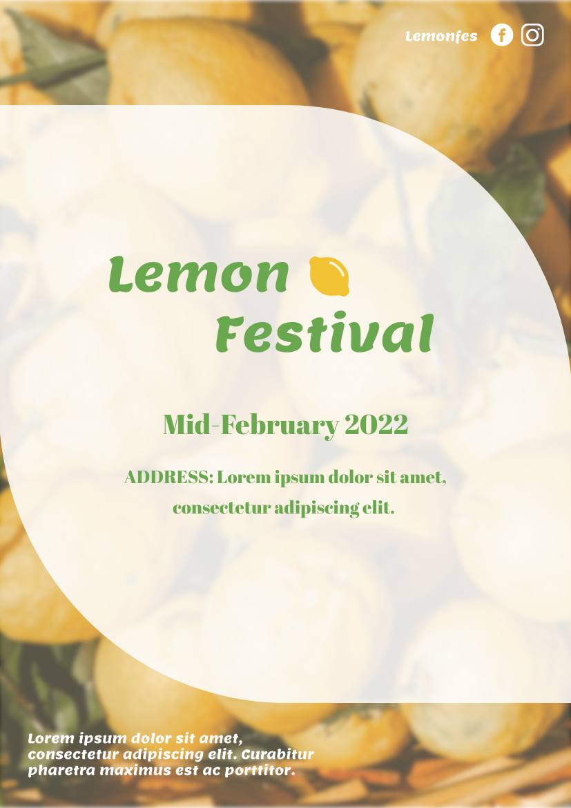 Flyer template: Lemon Festival flyer (Created by Visual Paradigm Online's Flyer maker)