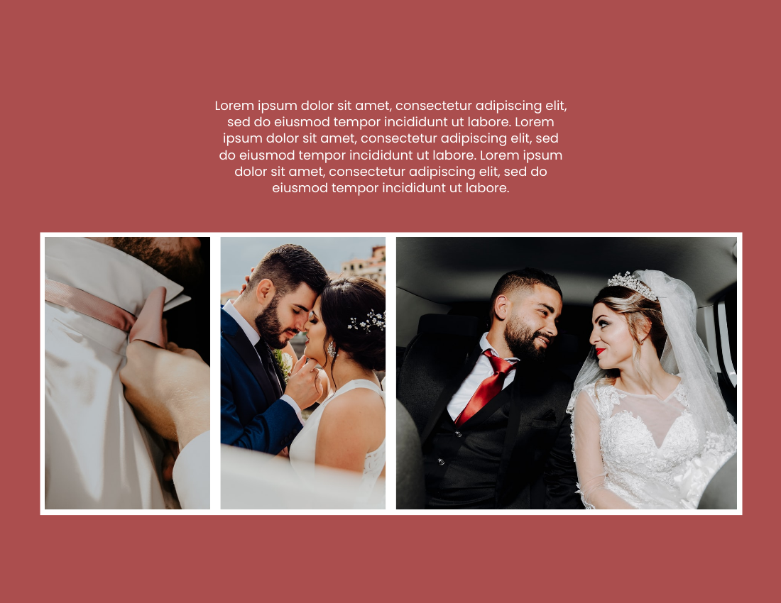 婚禮照相簿 模板。 Our Sweet Wedding Photo Book (由 Visual Paradigm Online 的婚禮照相簿軟件製作)