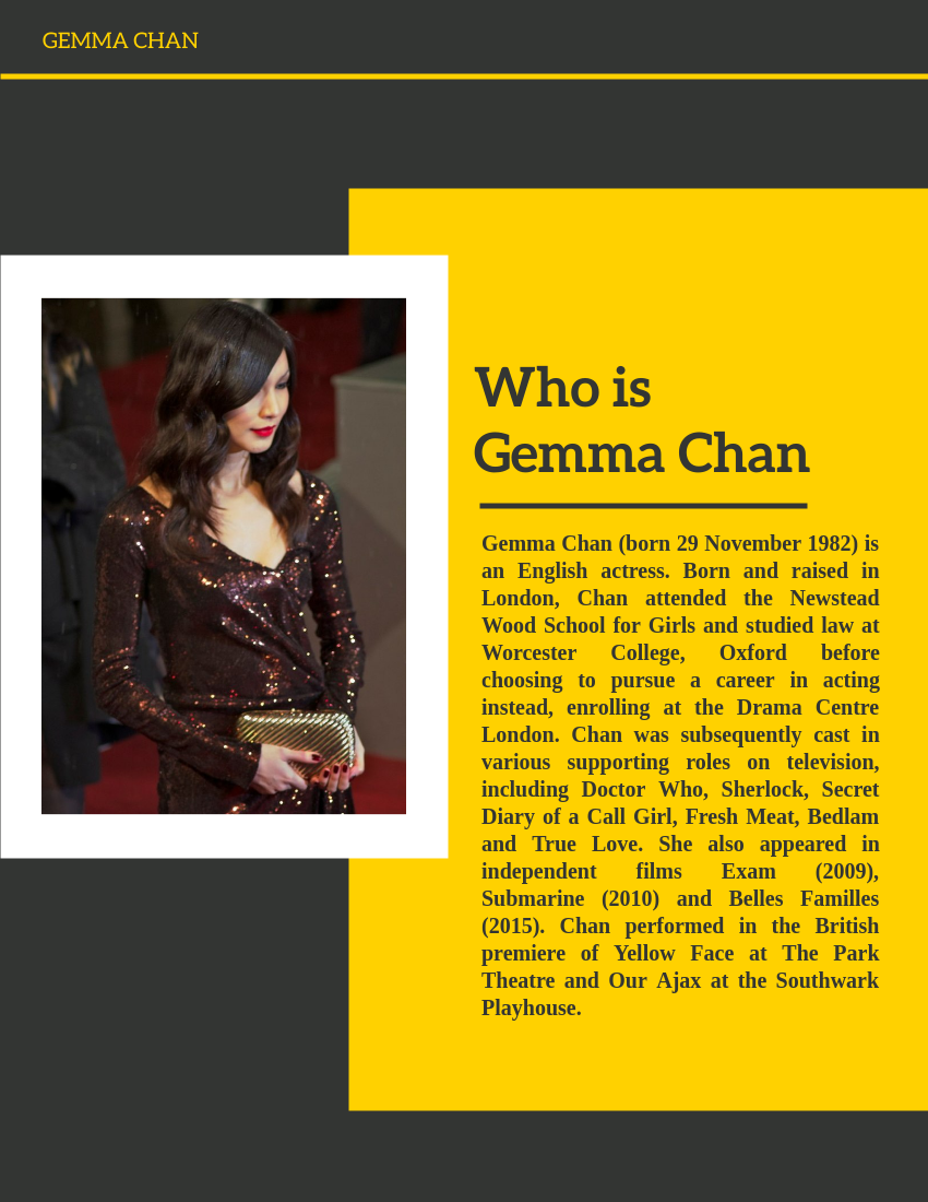 Gemma Chan Biography